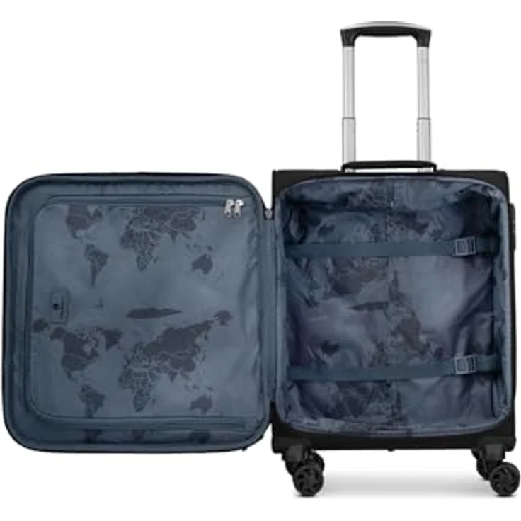Franky Melbourne 3.0 Handgepäck Koffer | Weichgepäck Trolley mit 4 Rollen, arretierbarer Griff, Hemdenfach, Adressschild, Packriemen und Zahlenschloss | 40 cm x 20 cm x 55 cm – Bild 5