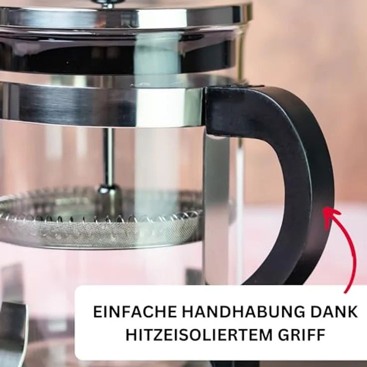 Westmark Kaffeebereiter French Press, 500 ml, Glas-Rostfreier Edelstahl, Brasilia, Silber-Schwarz, 24702260 – Bild 5