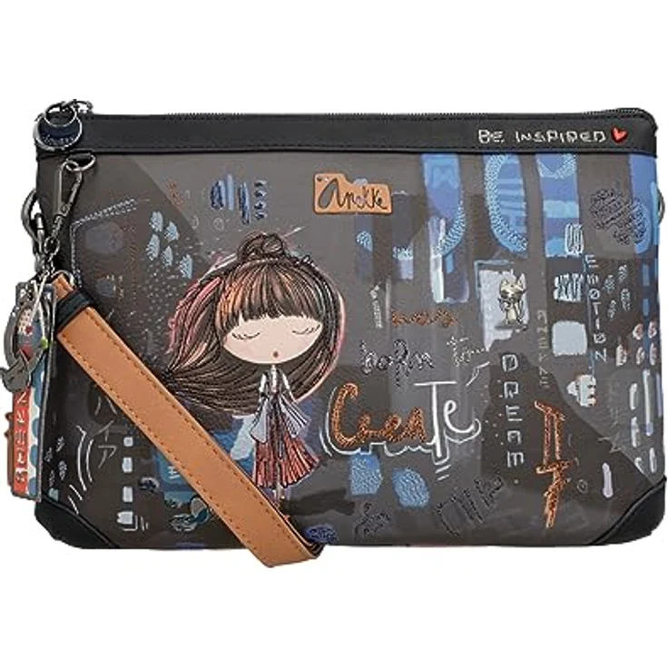 Anekke Contemporary 2 Compartment Shoulder Bag M, Umhängetasche in Multicolor mit abnehmbarem und verstellbarem Schulterriemen – Bild 3