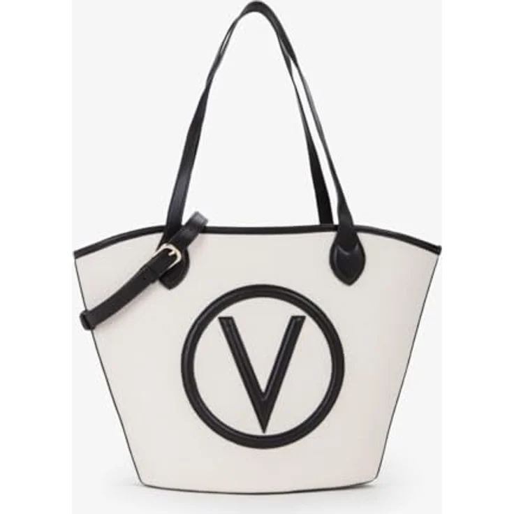 Valentino Covent Shopper Tasche, 28.5 cm x 12 cm x 26.5 cm, 100% Canvas, schwarz – Bild 2