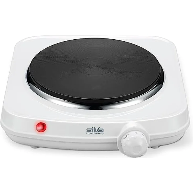 Silva Homeline EK 1018 Einzelkochplatte, 1500 W, weiß, hitzebeständige Lackierung, Kochfeld 18 cm – Bild 1