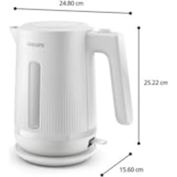 Philips 3000 Series Wasserkocher, 1,7 l, 2200 W, Weiß, Kunststoff, Drahtlos, Überhitzungsschutz – Bild 2