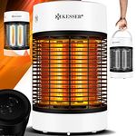 KESSER® Standheizstrahler Infrarotheizung, Heizstrahler Energieeffiziente Heizung 700 Watt Innenraum mit 360° Oszillation, Infrarotheizung Standgerät, Elektroheizung mit IP55, Terrassen-Heizstrahler