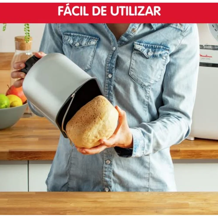 Moulinex Brotbackautomat Programme Kunststoff 31 x 29 x 29 cm one size weiß – Bild 3