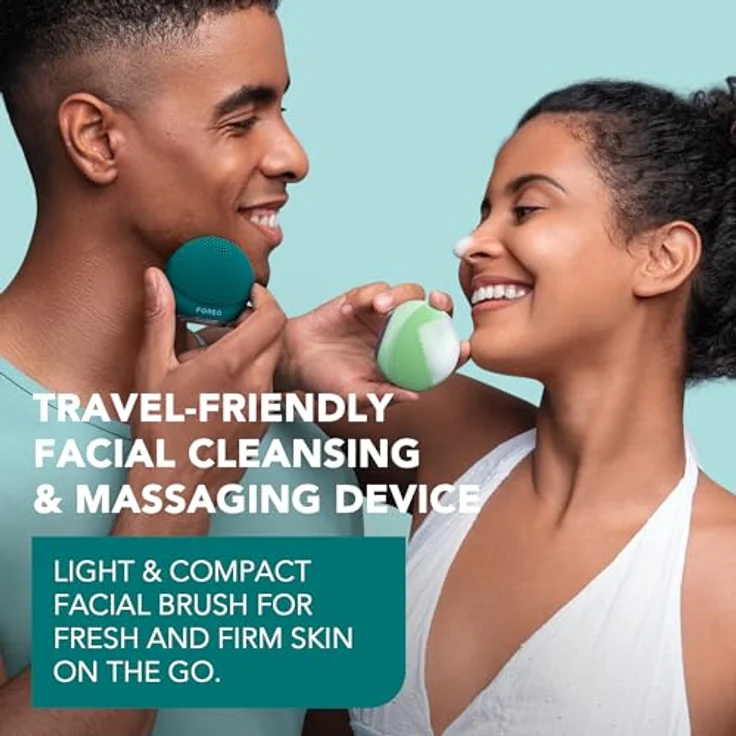 FOREO Elektrische Gesichtsreinigungsbürste LUNA™ 4 go, Personalisierte Reinigung & straffende Massage, USB-Ladung, Blau – Bild 2