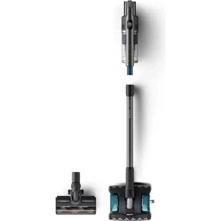 Philips Akku-Hand-und Stielstaubsauger XC8057/01, PowerCyclone 12, PowerBlade Digitalmotor, LED-Bodendüse – Bild 2