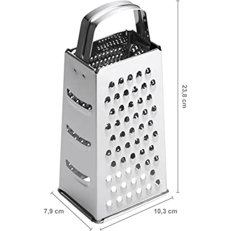 Fiskars Reibe, 4-seitig, Rostfreier Stahl, Höhe: 23 cm, Essential, Silber, 1065589 – Bild 3