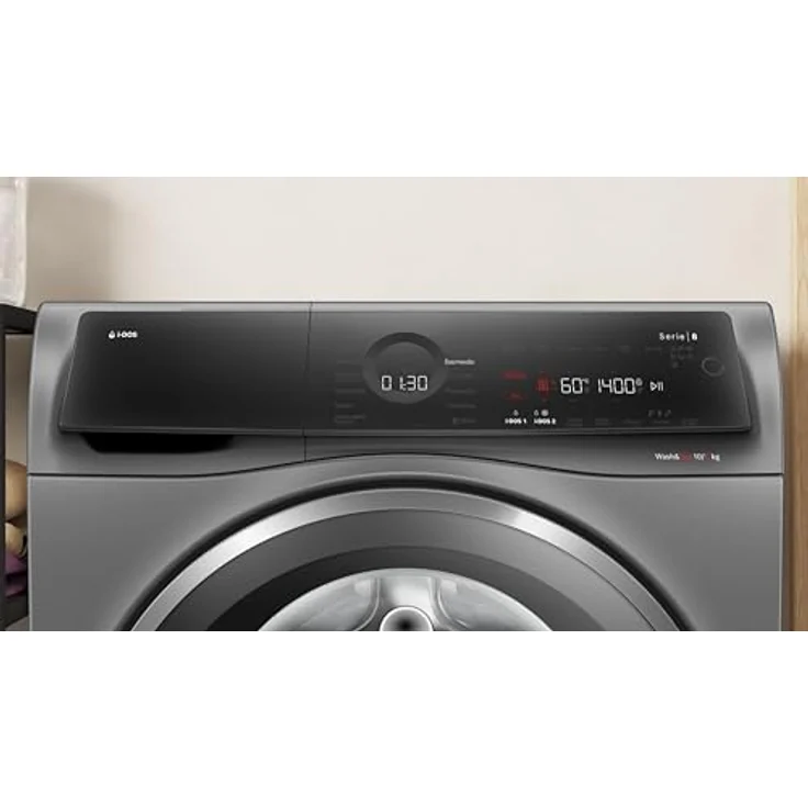 Bosch WNC254AS0, Serie 8, Smarter Waschtrockner, 10.5 kg Waschen & 6 kg Trocknen, 1400 UpM, i-Dos intelligente Waschmittel-Dosierung, entfernt 16 Fleckenarten, IronAssist mit Dampffunktion, AutoDry – Bild 2