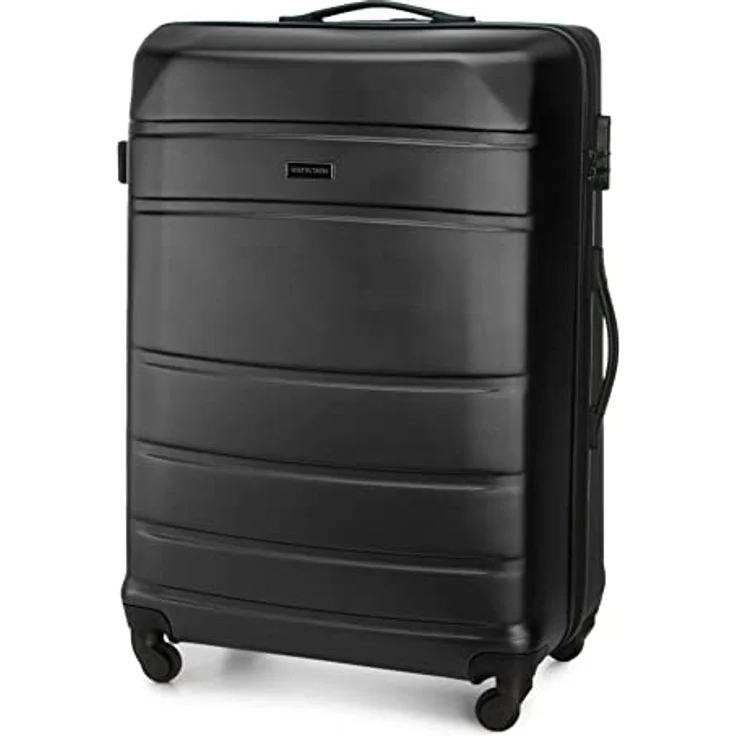 WITTCHEN Großer Koffer Trolley Koffer Reisekoffer aus ABS Hartschalen Trolley 4 Rollen Kombinationsschloss Schwarz 56-3A-653-10 – Bild 2