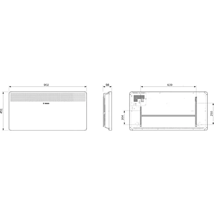 Bosch Thermotechnik Wandkonvektor HC 4000-25 2500 Watt, Konvektor – Bild 4