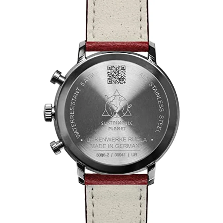Zeppelin Herrenuhr Solar Chronograph LZ129 Hindenburg Dunkelrot 8086-2_n, Kunststoff Armband in rot - Preisvergleich – Bild 3
