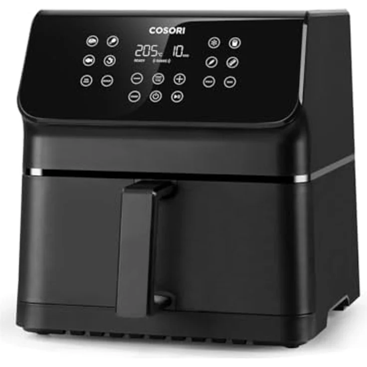 Cosori Heißluftfritteuse Premium II Chef Edition, 6.2 Liter, 1700,00 W, 360° Luftzirkulation, 12-in-1-Kochfunktionen, spülmaschinengeeignet in Schwarz – Bild 2