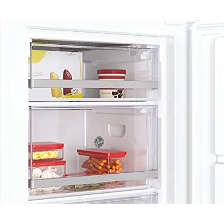Hoover H-Freeze 500 HBOU 172/N Gefrierschrank, vertikal, integriert, 200 l, 55 cm breit, 7 Schubladen, Eiswürfelbehälter, wendbare Tür, SuperFrost, 39 dba, Klasse F, Weiß – Bild 3