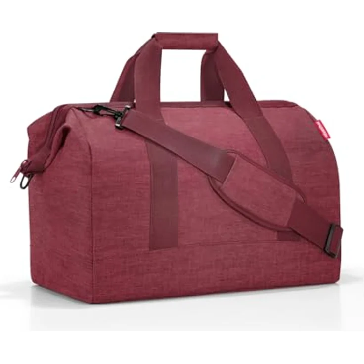 reisenthel Allrounder L twist maroon, Handtasche mit 30 Litern Volumen, wasserabweisend, Rot – Bild 3