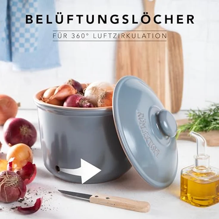 Römertopf Frischetopf Maxi ø 20 cm, Auflaufform, Grau – Bild 5