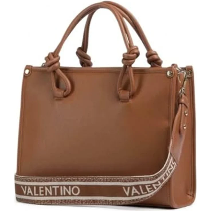 Valentino Aella Handtasche 32 cm, Henkeltasche aus 100% Polyurethan, braun – Bild 2