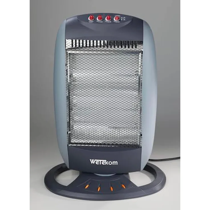 Westfalia Halogen Heizgerät, tragbares Heizgerät mit 3 Stufen, 400/800/1200 Watt, geräuschlos und schnell aufheizend