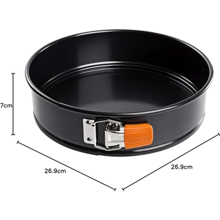 Le Creuset Antihaft Springform, Rund, Ø 26 cm, PFOA-frei, Sauerteigbeständig, Aus Karbonstahl gefertigt, Anthrazit-Orange – Bild 5