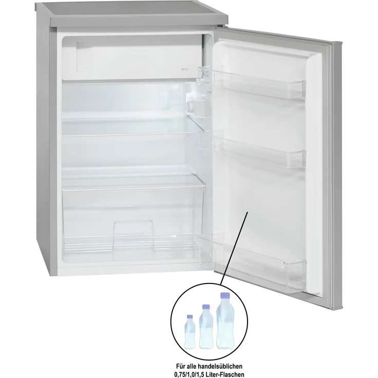 Bomann KS 2184 Kühlschrank, freistehend, silber, Breite 56 cm, Energieklasse E – Bild 3