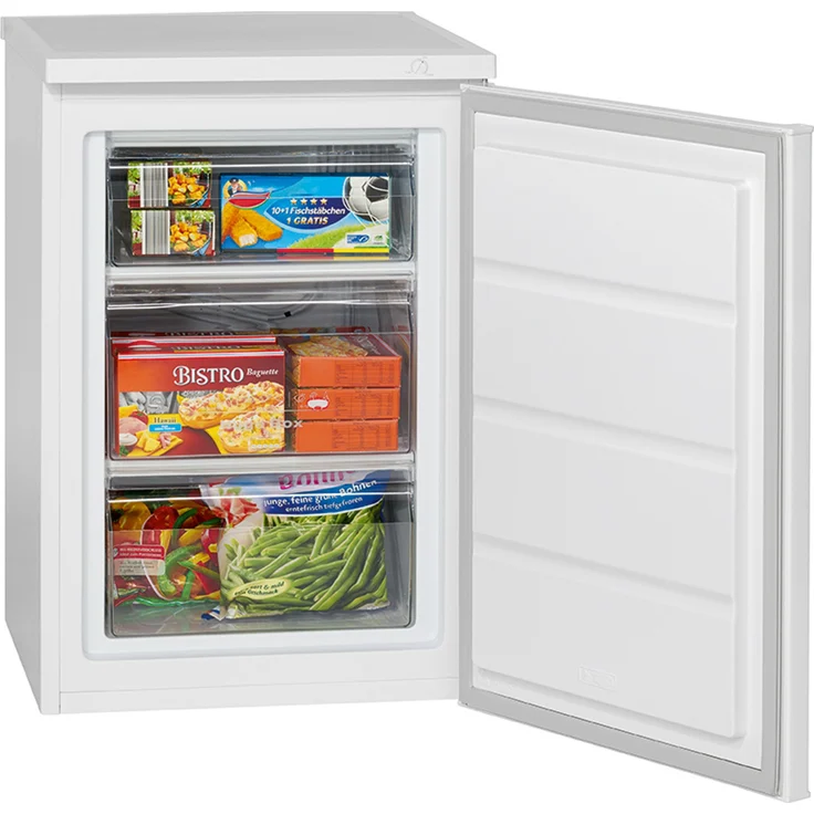Bomann GS 2186 Gefrierschrank, freistehend, weiß, Lagerzeit bei Störung 24 h, Breite 56 cm, Energieklasse E – Bild 5