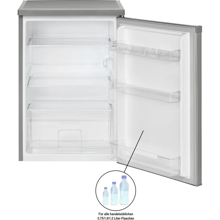 Bomann VS 2185 Kühlschrank, freistehend, silber, Energieklasse E – Bild 3