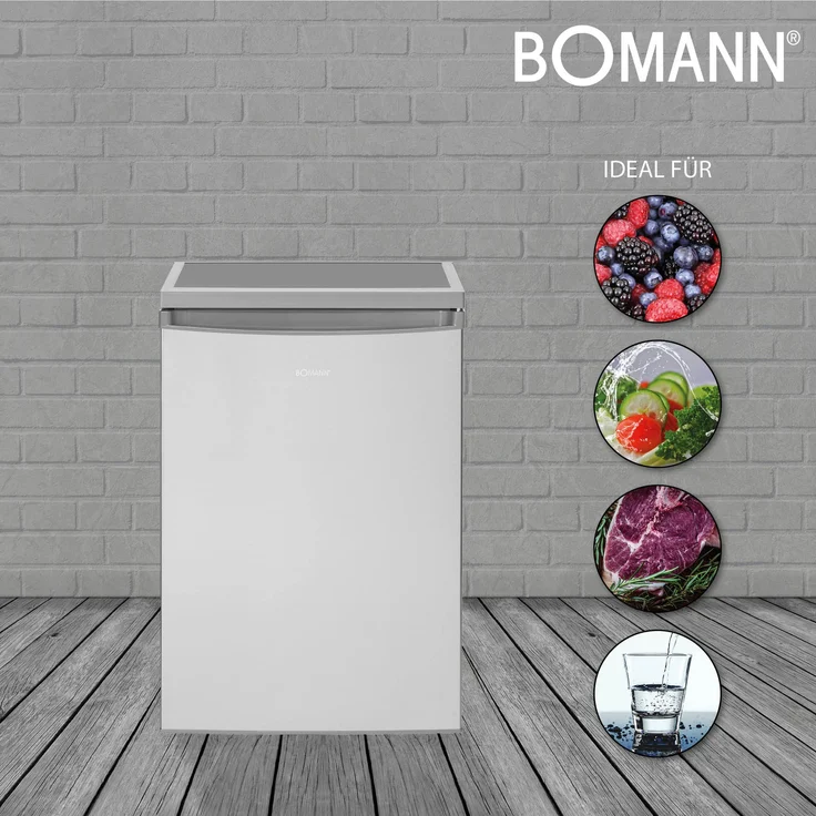 Bomann VS 2185 Kühlschrank, freistehend, silber, Energieklasse E – Bild 2
