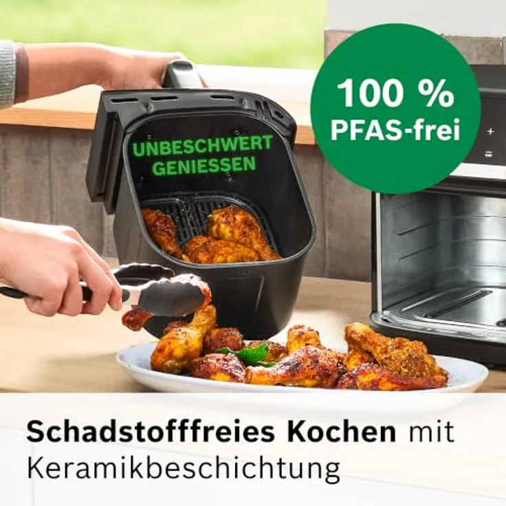 Bosch Heißluftfritteuse Serie 4, Doppelkammer, 9L (2 * 4,5L), Airfryer Dual mit 6 Programmen, PFAS-frei – Bild 8