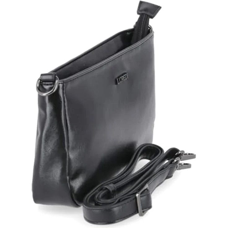L.Credi Pamela Umhängetasche, 25 cm, schwarz, 100% Polyurethan, ideal für Alltag und Freizeit – Bild 4