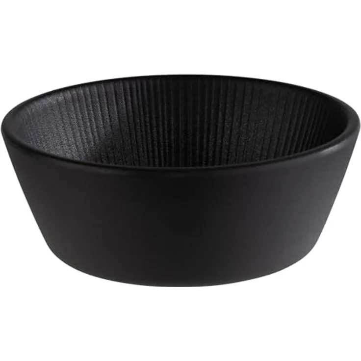 APS 85271 Schale -NERO- aus Melamin in schwarz, stapelbar, Ø 12,5 cm, Höhe 4,5 cm, 0,25 Liter