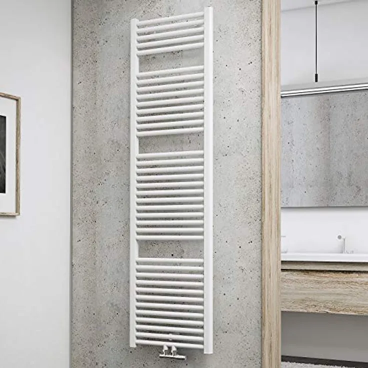 Schulte Badheizkörper München, 177 x 50 cm, 958 Watt, Mittelanschluss, alpinweiß, Design-Heizkörper, EP18050-M 04