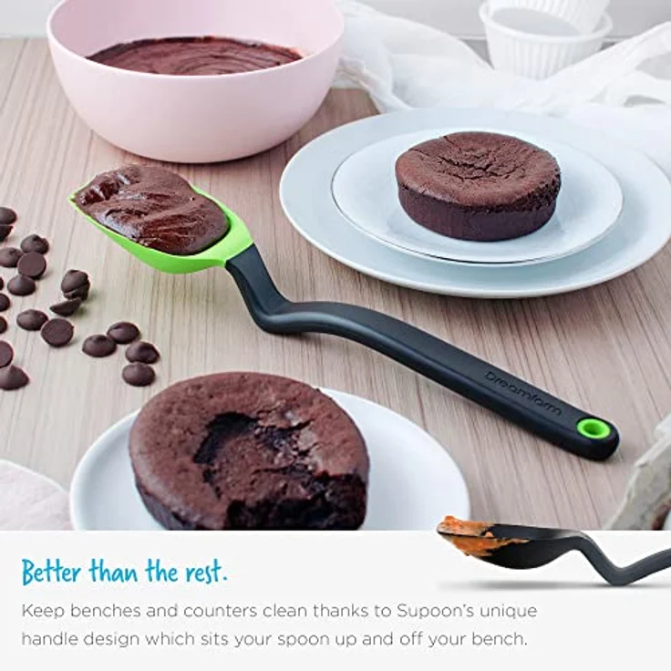 Dreamfarm SUPOON Silikon Kochlöffel, Blau, flexibler Kochlöffel mit Abmessungsmarkierungen, hitzebeständig bis 250°C, spülmaschinenfest, BPA-frei – Bild 5