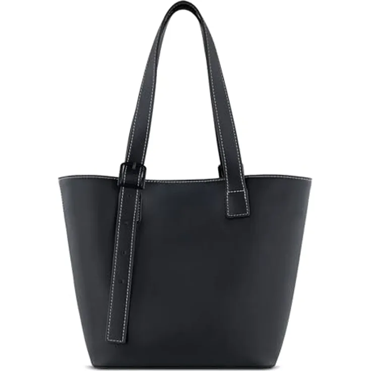 bugatti Zita Shopper Tasche, 34 cm, schwarz, 100% Polyurethan, 34 x 14 x 24.5 cm