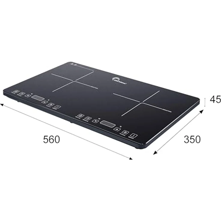 LITTLE BALANCE Little Balance 8858, tragbare Induktionskochplatte mit 3500 Watt, 9 Temperaturstufen bis 240 °C, inklusive 2 Pfannen – Bild 3