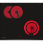 Constructa CM633032, herdgebundenes 60 cm Glaskeramik Kochfeld mit 4 Zonen, Schwarz, rahmenlos