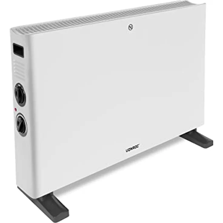 VONROC Konvektor-Heizung, energiesparende Elektroheizung für Räume bis 24m2, 2000W mit Thermostat und Turbolüfter, leise, mobiler Heizkörper – Bild 1