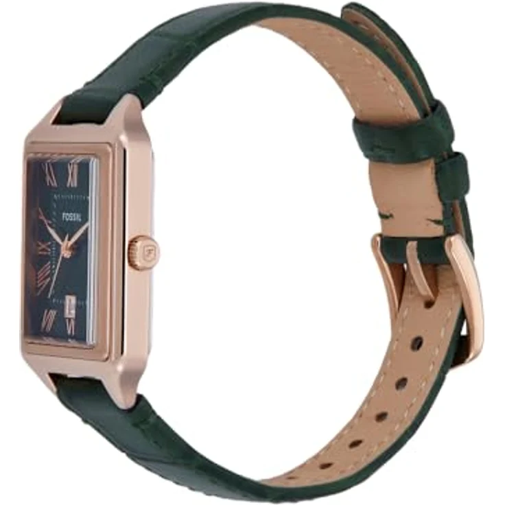Fossil Quarzuhr Fossil Damen-Uhren Analog Quarz, Edelstahl poliert, Dornschließe, Gehäuselänge: 38 mm, blau – Bild 4