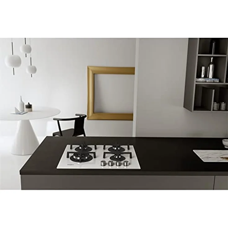 Whirlpool PH GOA6423WH Kochfeld Ambient/Urban, transparentes Glas, 1 x 3500 W Doppelkrone, 2 x Halbgeschwindigkeit, 51 x 59 x 4,9 cm – Bild 3
