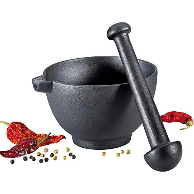 Zassenhaus Mörser XL Ø 15,5 cm Gusseisen, Schwarz – Bild 1