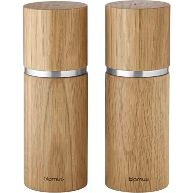 blomus Mühlen-Set PEPE, 2er Set Salz-/Pfeffermühlen aus FSC-zertifiziertem Eichenholz, manuell, elegantes Design, pflegeleicht – Bild 1