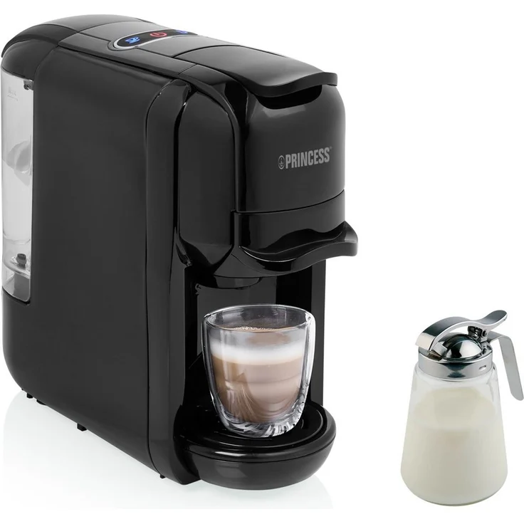 Setpoint Kapselmaschine, 3in1 Kaffee-Padmaschine mit 19-bar Hochdruckpumpe, abnehmbarer Wassertank in Edelstahloptik – Bild 1