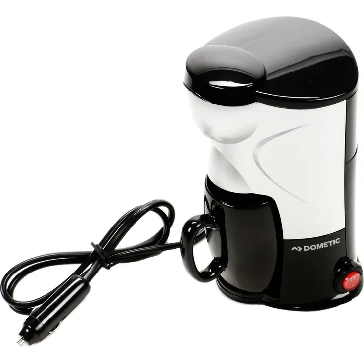 Dometic Filterkaffeemaschine LKW Kaffeemaschine, 24 Volt Kaffeemaschine, edles Design in mattsilber und glänzend schwarz