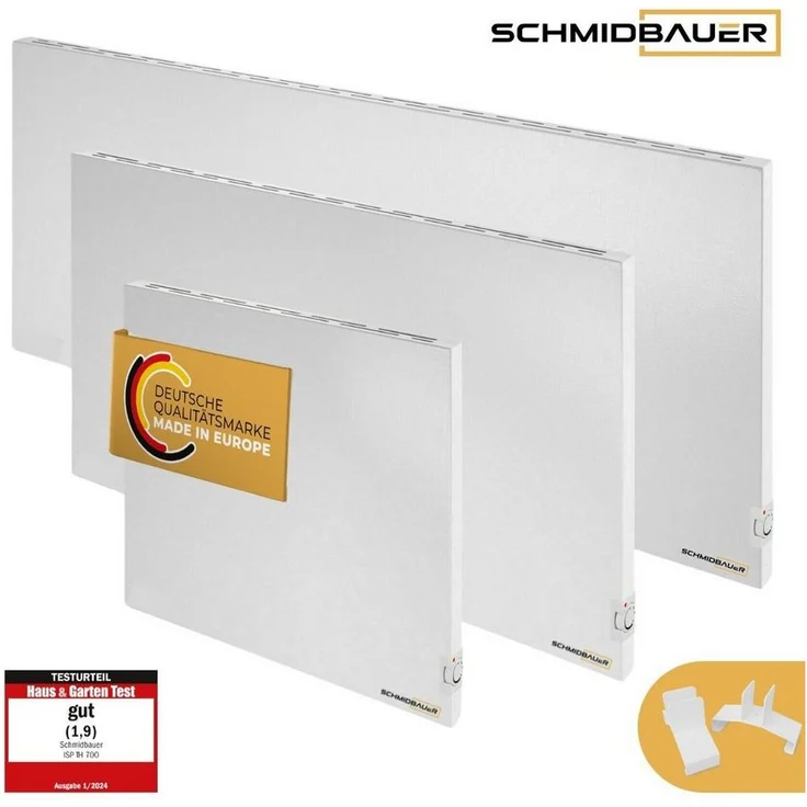 Schmidbauer Infrarotheizung Hybrid Infrarotheizung Luftkonvektion Thermostat Elektro Heizkörper, Infrarot und Konvektion, verschiedene Watt-Varianten