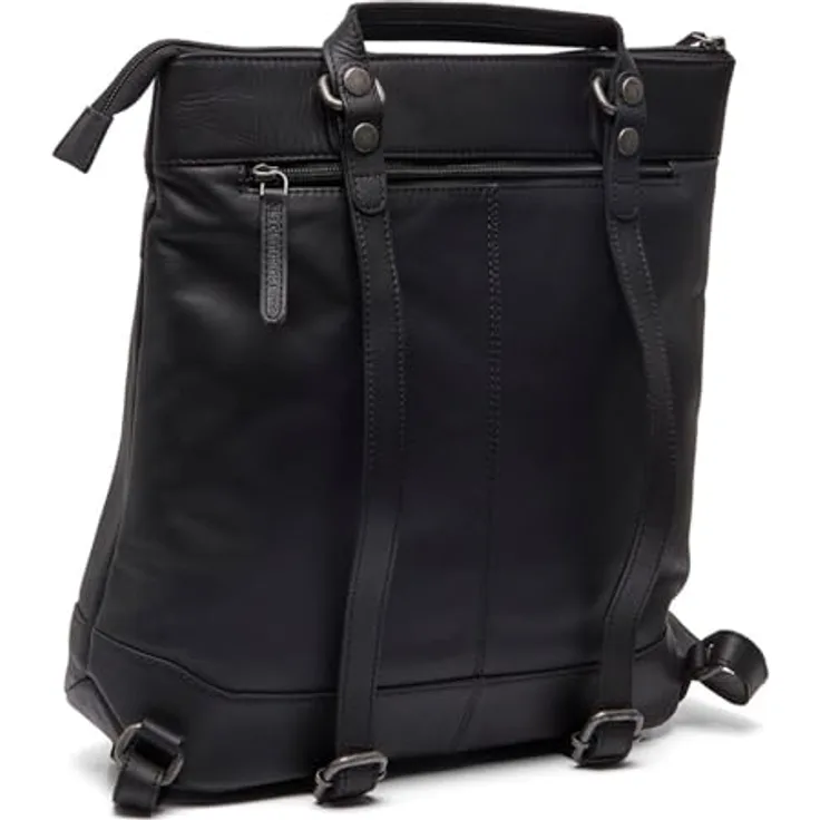 The Chesterfield Brand Caldero Daypack, Leder Rucksack mit Laptopfach, 34 cm, schwarz