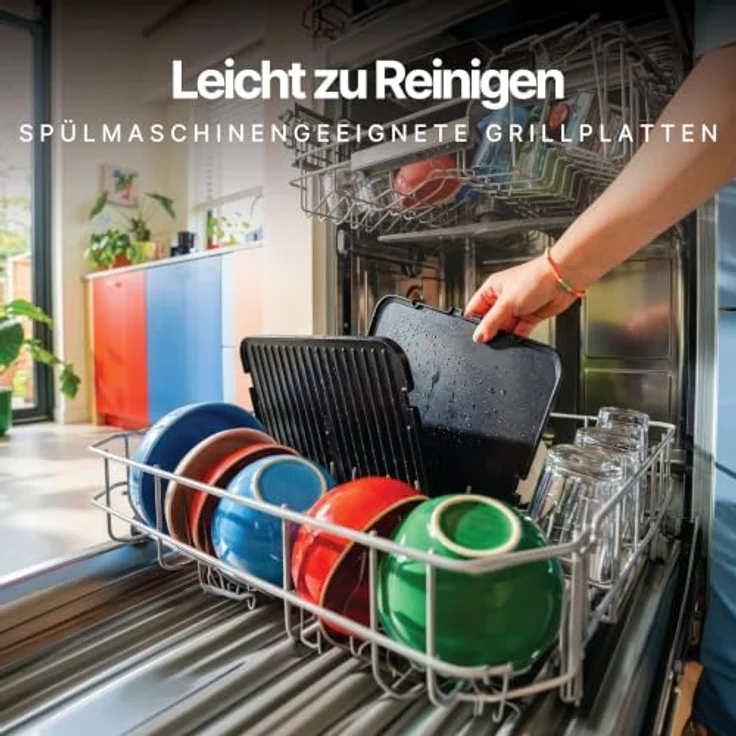 Seeger Kontaktgrill 3-in-1 MultiGrill XL, mit Temperatursonde, PFAS-freie Grillplatten, 2000 W, schwarz – Bild 9