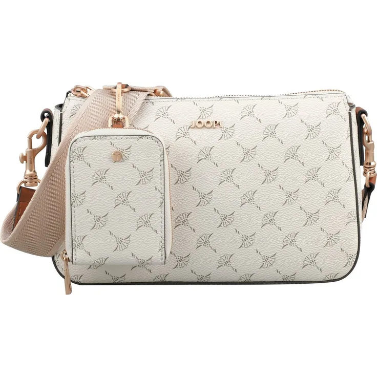 JOOP! Umhängetasche cortina 1.0 jasmina shoulderbag shz, Damen Schultertasche aus Lederimitat - Schwarz