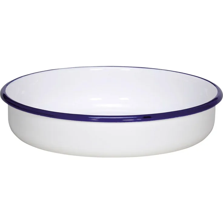 Krüger Auflaufform Husum, Emaille, rund - Robuste Ofenform mit besten Wärmeleiteigenschaften, ideal für Aufläufe und Braten, leicht zu reinigen, in emailliertem Stahlemaille. - Preisvergleich
