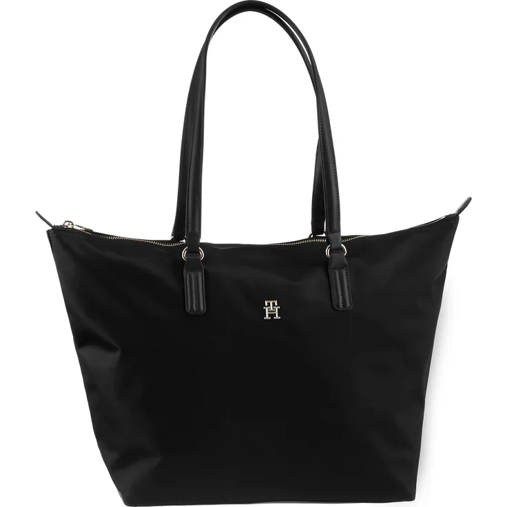 Tommy Hilfiger Shopper POPPY NEW TOTE, Nylon, bds black, Reißverschluss, 47x32x14 cm