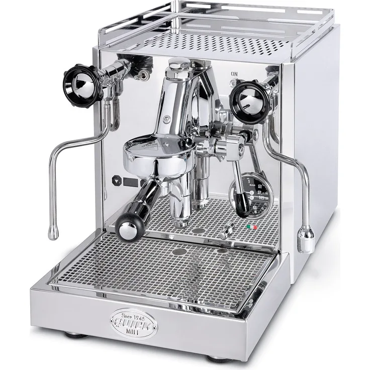 Quick Mill Elevate R, Rotationspumpe Espressomaschine aus Edelstahl mit Dualboiler, PID-Steuerung, 3l Wassertank und OLED-Display