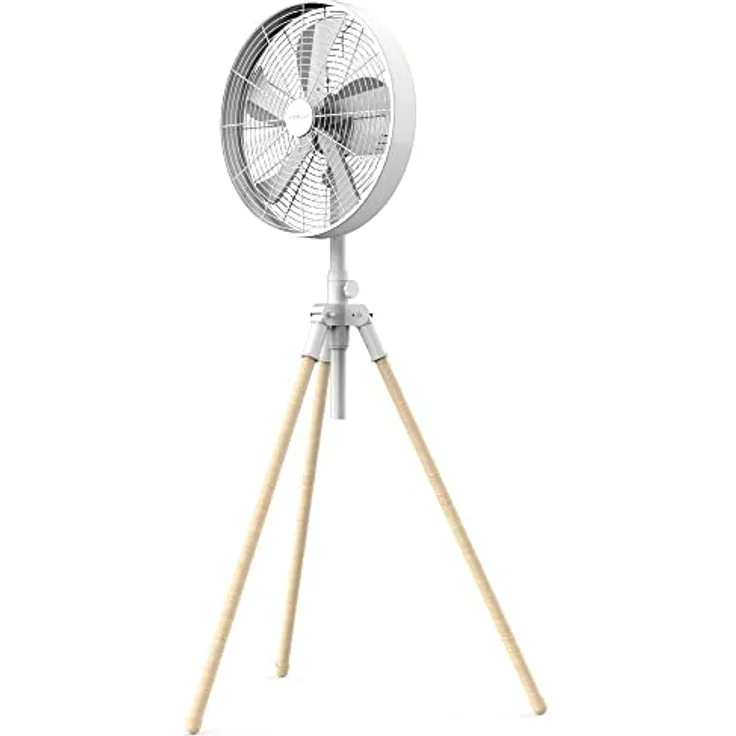 Newlux - Standventilator W3050 mit 5 Flügeln aus Metall, höhenverstellbar 120 – 130 cm, automatische Oszillation 80 ° und 3 Geschwindigkeiten. Kupfermotor 50 W (Weiß)
