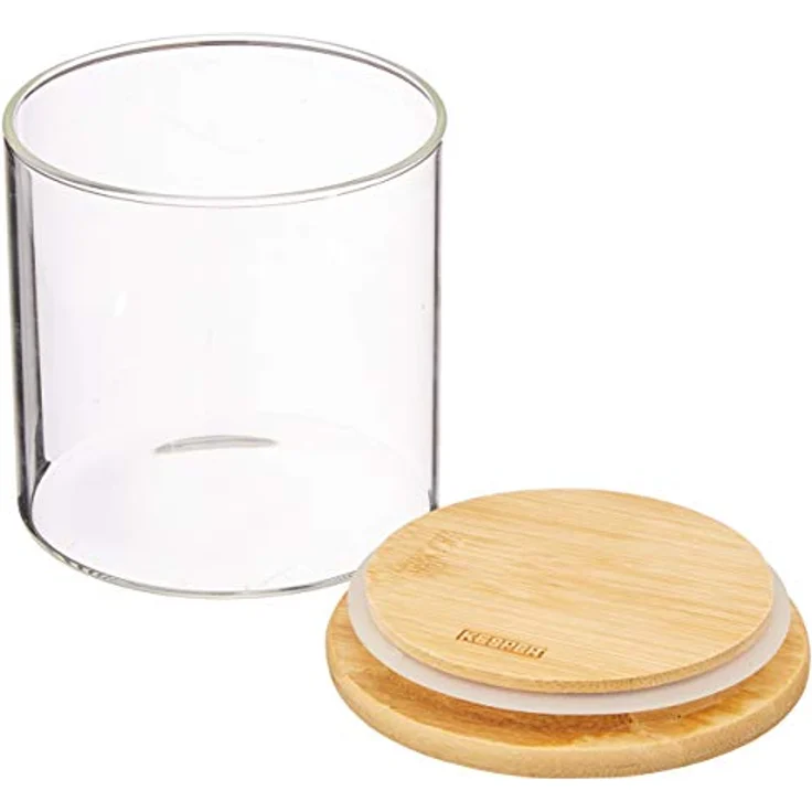 Vorratsglas 500ml 10x10 cm Bambusdeckel – Bild 2